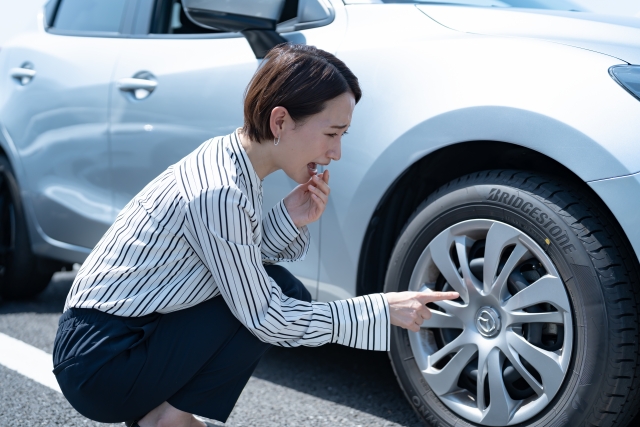 走行前のタイヤ点検